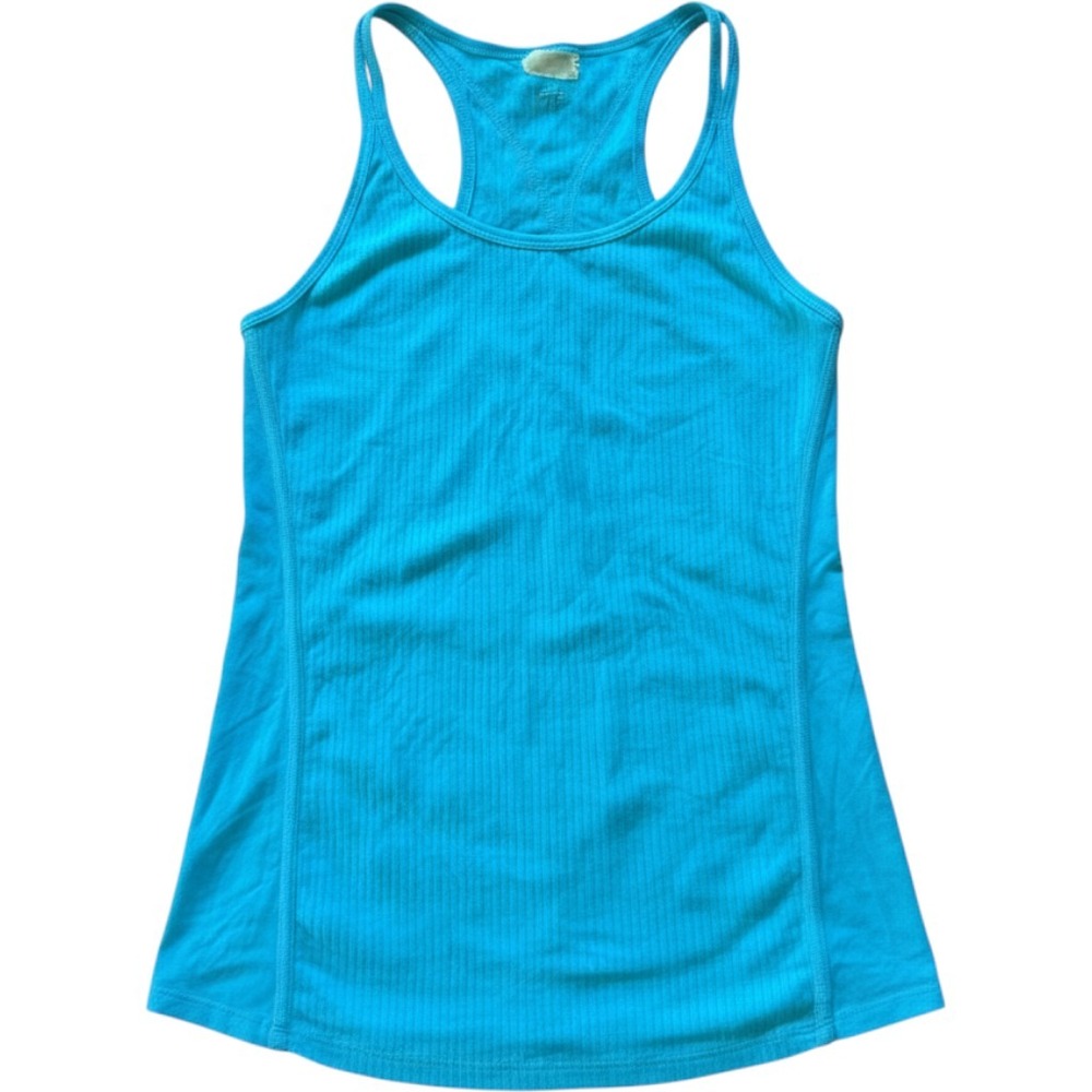 Athleta Womens Turquoise Blue Ribbed Racerback Tank Top 221627 Medium